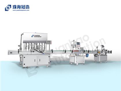 自動化膏體、液體灌裝、旋蓋、貼標生產(chǎn)線